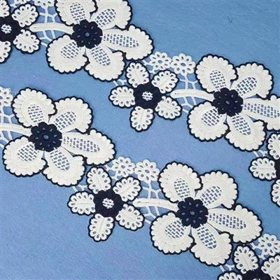 Valmistaja Tukkumyynti Hot Sale Polyesterikirjonta Trimming Lace